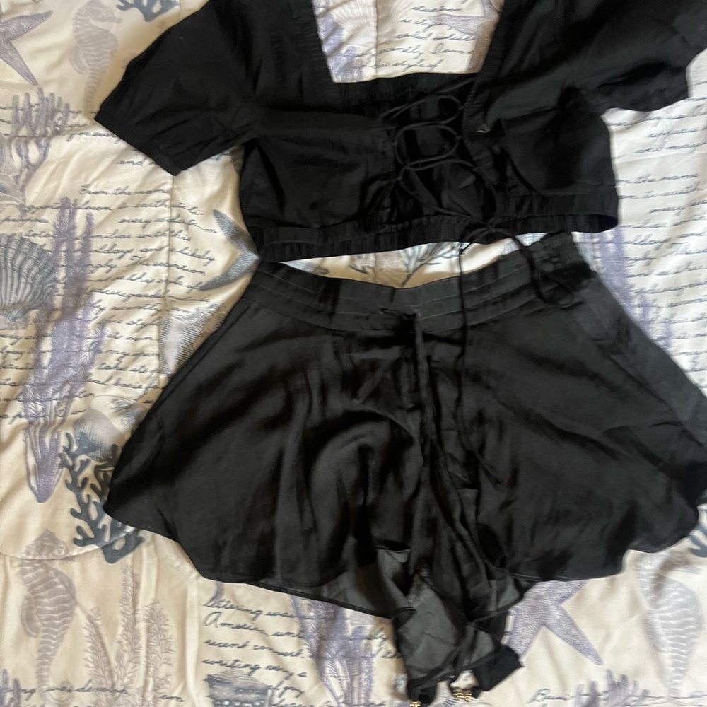 H&M Black High Waist Women Shorts